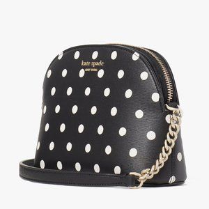 New Kate Spade Spencer Sunshine Dot Small Dome Crossbody Black Multi